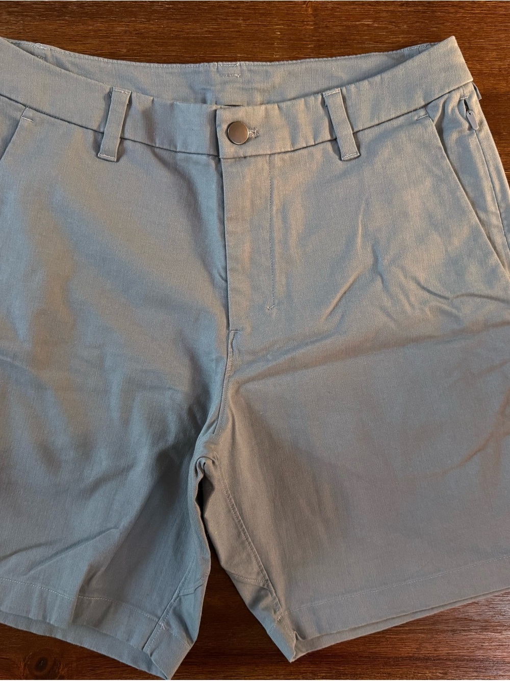 lululemon athletica Men's Light Blue Flat-Front Shorts
